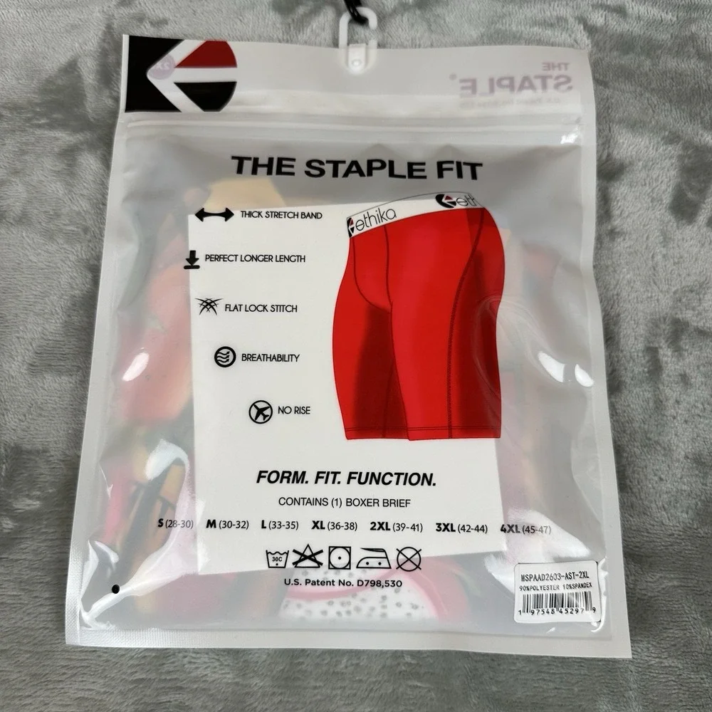 Ethika The Staple Boxer Briefs Underwear Men's 2XL It's A Wrap Dragon Fruit NEW